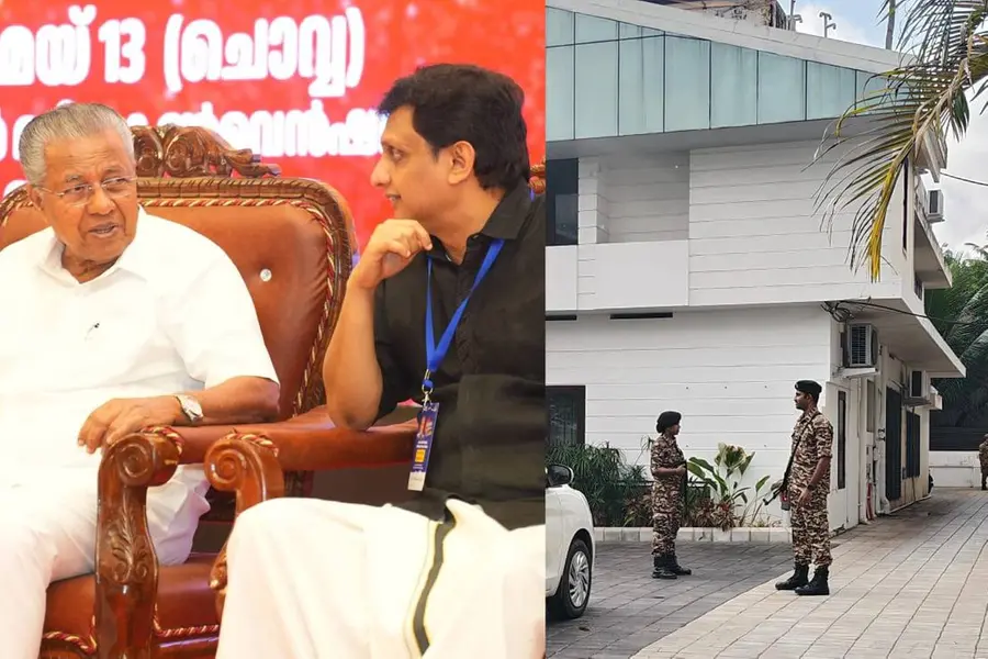 പ്രതിപക്ഷ നേതാവ് പിണറായി വിജയന്റേയും മുഹമ്മദ് റിയാസിന്റേയും വീടുകളിൽ ഇഡി റെയിഡ്; പിണറായിയെ ചോദ്യം ചെയ്യുന്നു